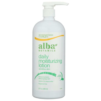 ALBA BOTANICA Very Emollient Unscented Body Lotion 32 oz with aloe vera and antioxidants