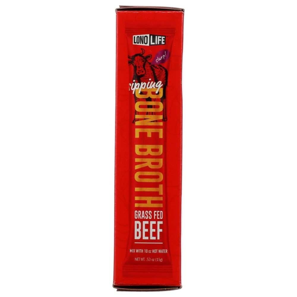 LONOLIFE Grass Fed Beef Bone Broth 4Pk with sea salt and black pepper
