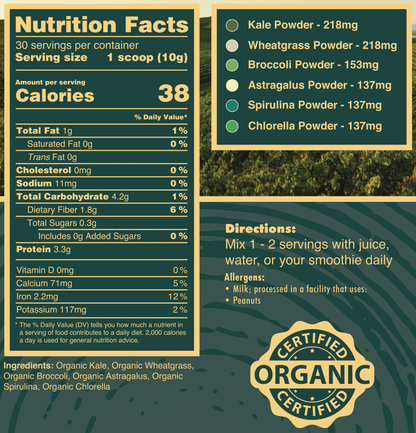 Pure Choice Farms: Organic Tropics & Raw Greens Micronutrient Powders