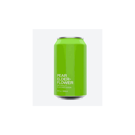 United Sodas of America Pear Elderflower Soda 12 fl oz bottle with natural cane sugar and floral pear flavor