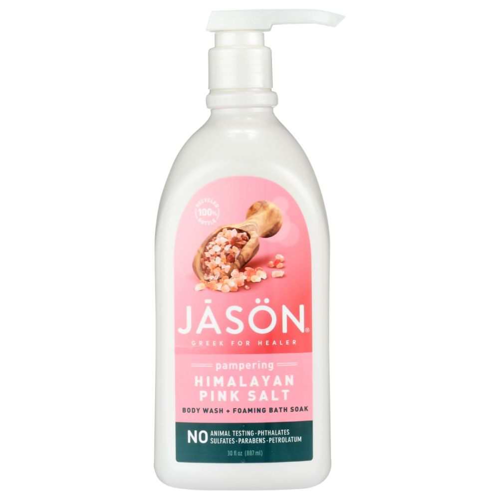 JASON Himalayan Pink Salt Body Wash with Lavender, Sage, and Bergamot Oils for relaxing bath and shower