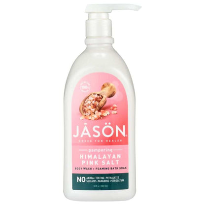 JASON Himalayan Pink Salt Body Wash with Lavender, Sage, and Bergamot Oils for relaxing bath and shower