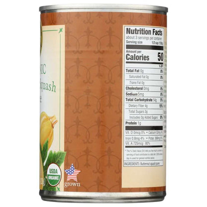 Farmers Market Foods organic butternut squash puree 15 oz BPA-free packaging