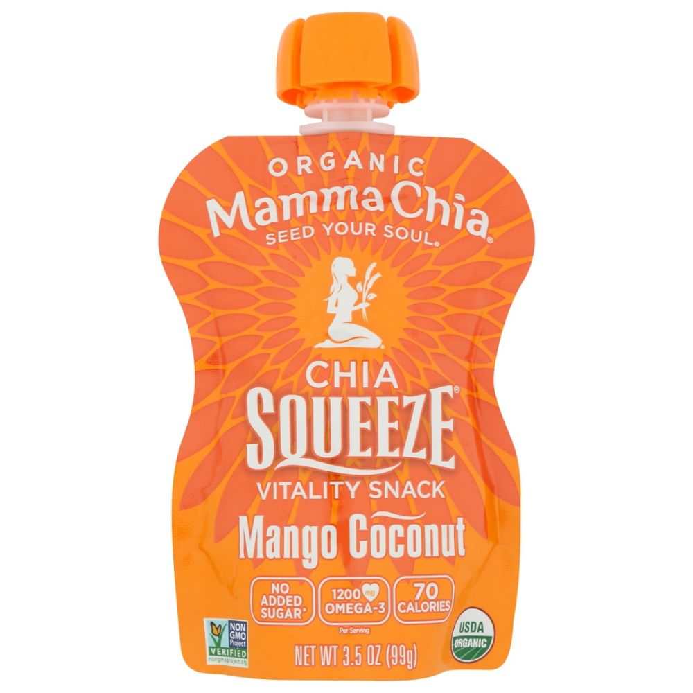 MAMMACHIA Mango Coconut Organic Chia pouch tropical superfood snack