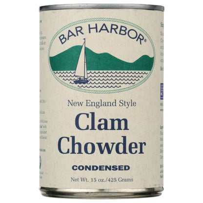 BAR HARBOR New England Clam Chowder canned soup with clams and creamy potatoes