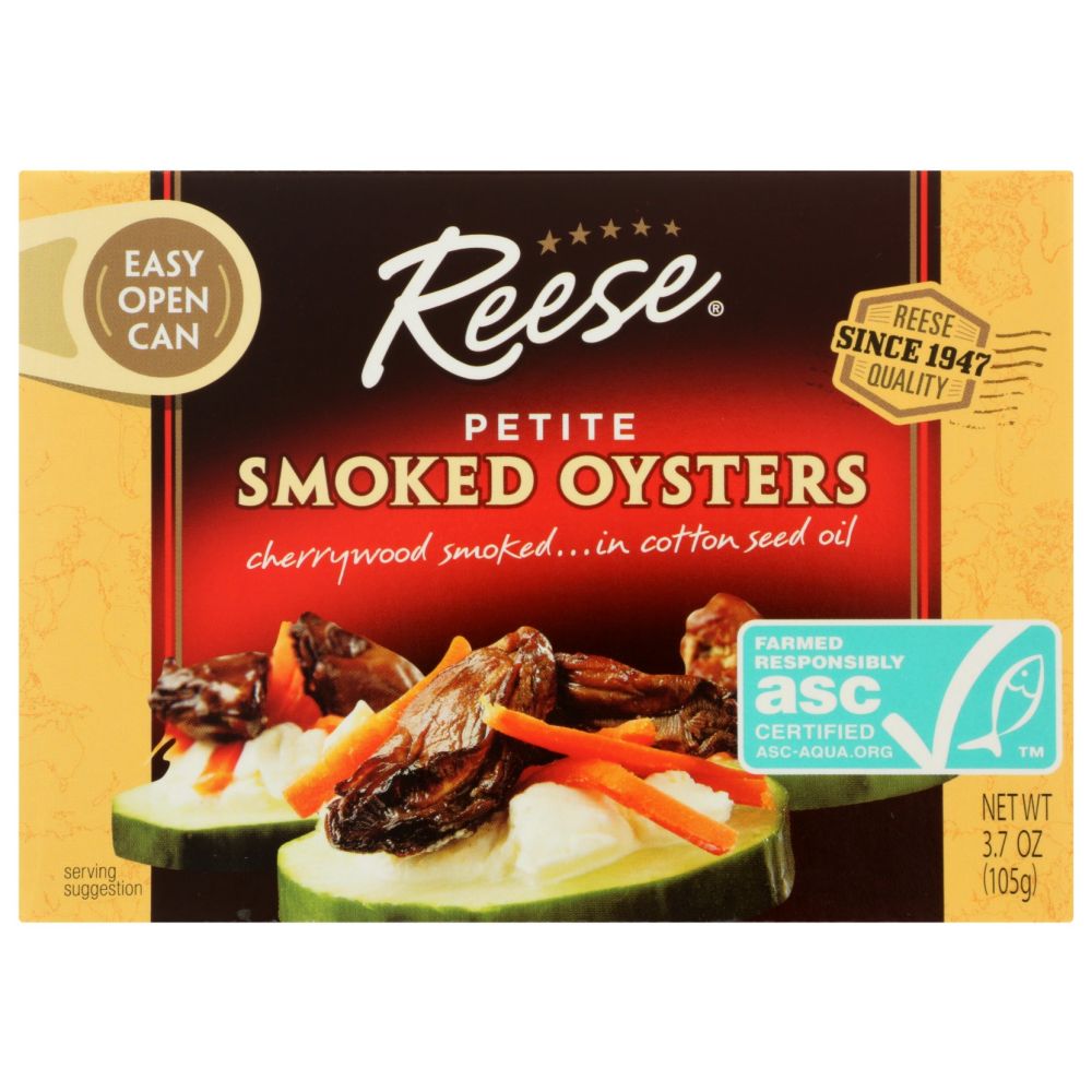 REESE: Petite Smoked Oysters, 3.7 oz - SMART GREENS