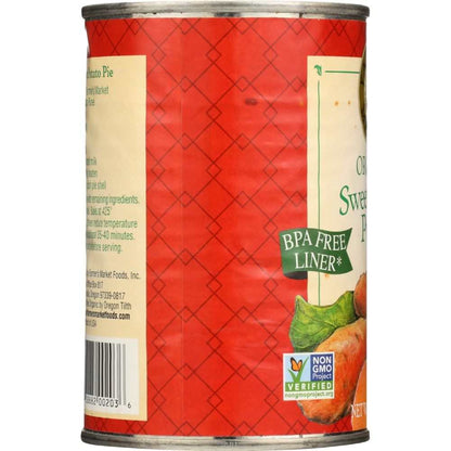 Farmers Market Foods organic sweet potato puree 15 oz in BPA-free packaging