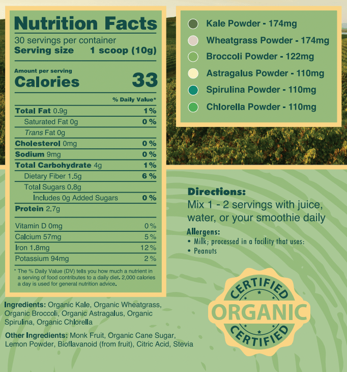 Pure Choice Farms: Sweet Organic Powdered Superfood Greens