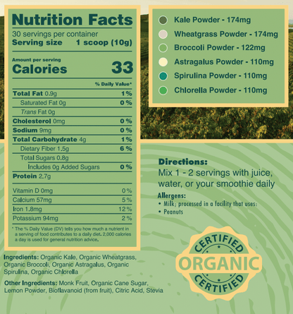 Pure Choice Farms: Sweet Organic Powdered Superfood Greens