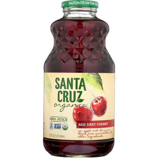 Red Tart Cherry Juice 32fl oz bottle by Santa Cruz, premium antioxidant-rich superfood beverage