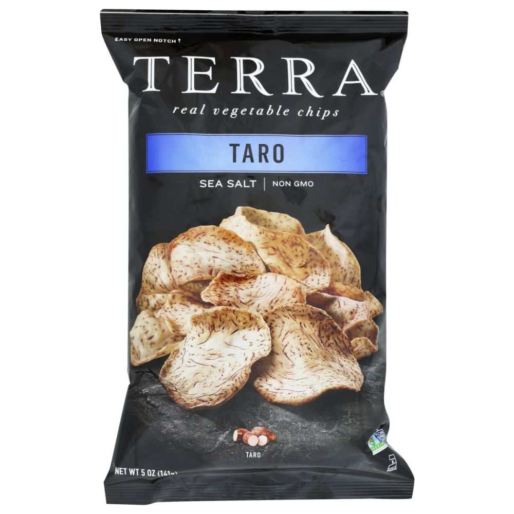 TERRA CHIPS taro root vegetable chips with sea salt in 5 oz bag