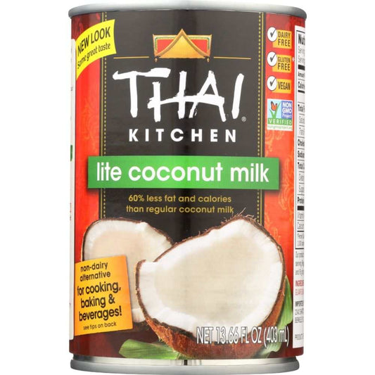 THAI KITCHEN Lite Coconut Milk 13.66 oz carton with easy-pour spout, gluten free and non-GMO