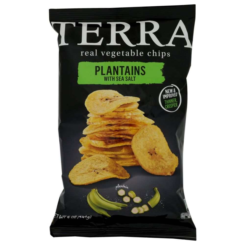 TERRA CHIPS Plantains Chips 5 oz bag of gluten-free, non-GMO crunchy plantain snacks