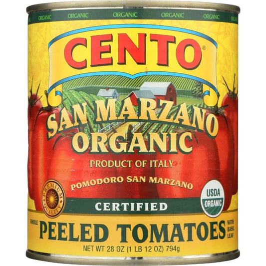 Canned CENTO Organic Certified San Marzano Tomatoes 28 oz can for authentic Italian cooking