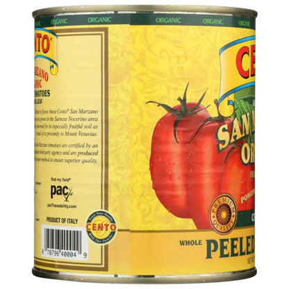 CENTO organic certified San Marzano tomatoes 28 oz with basil leaf for homemade sauces