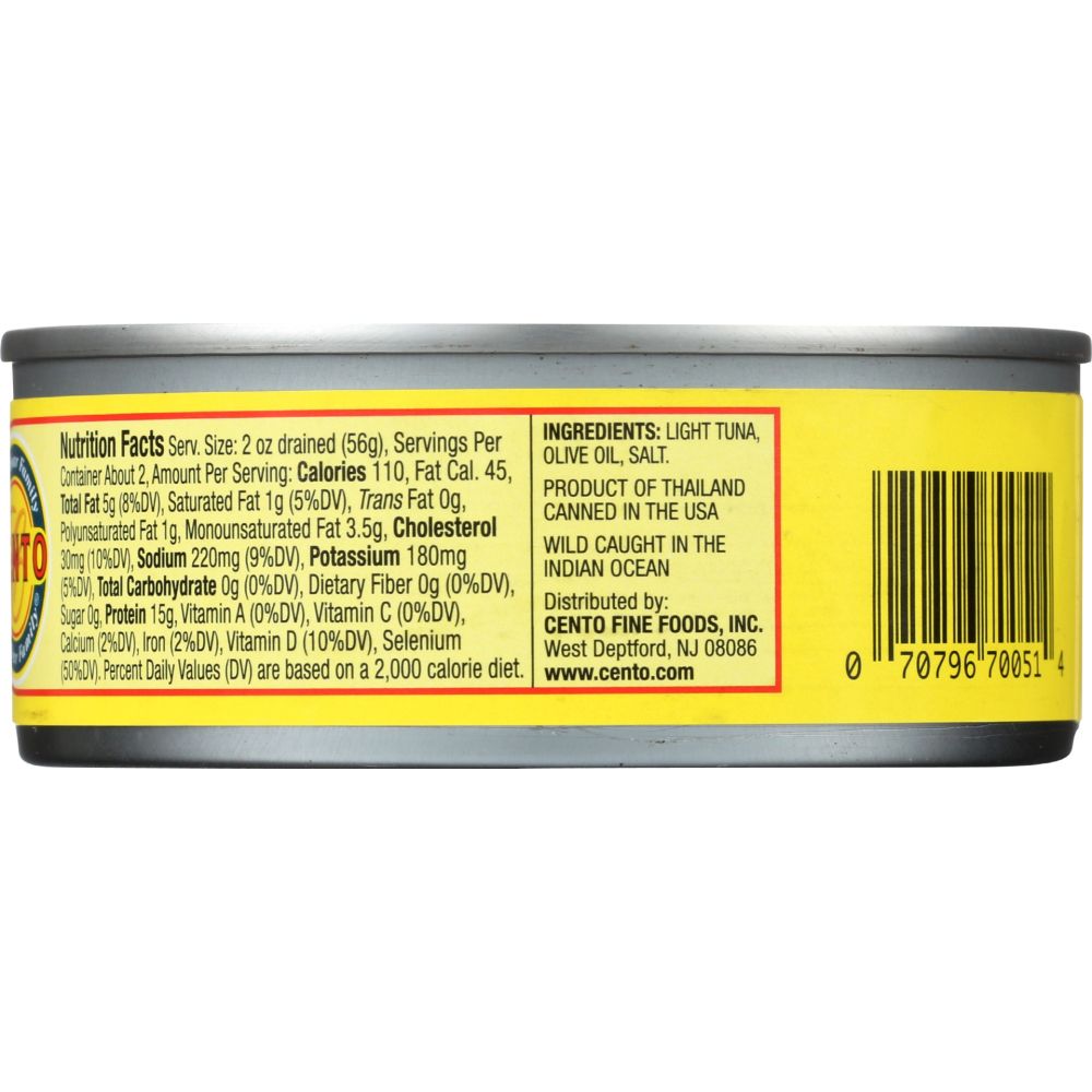 CENTO: Tuna Fish In Olive Oil, 5 oz - SMART GREENS