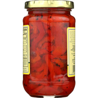 Cento Chefs Cut Roasted Peppers 12 oz jar with all natural peppers from California farms