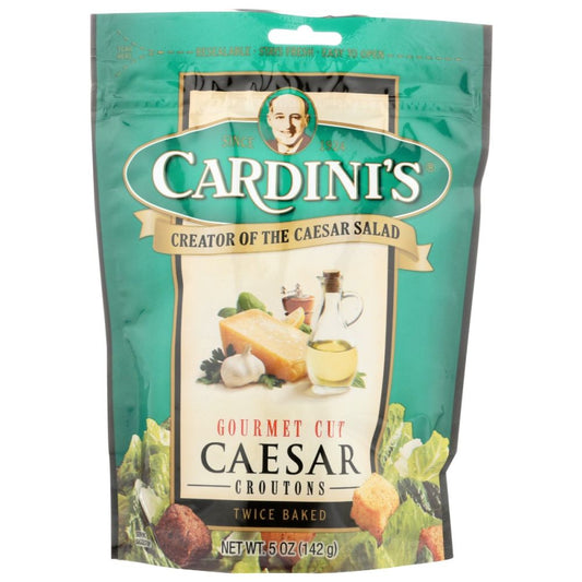 CARDINI'S : Gourmet Cut Caesar Garlic Croutons, 5 oz - SMART GREENS
