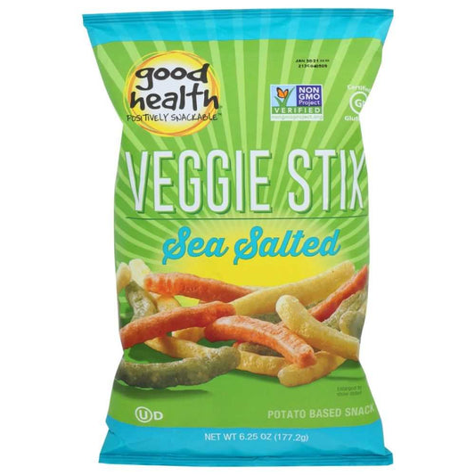 Good Health Veggie Stix Sea Salt 6.25 oz healthy veggie snack with tomato spinach beet broccoli carrot nutrients