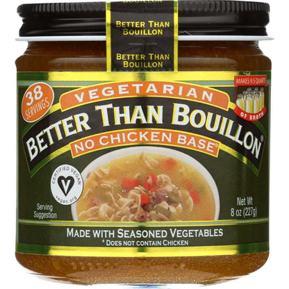 Better Than Bouillon Vegetarian No Chicken Base 8 oz jar for flavorful cooking