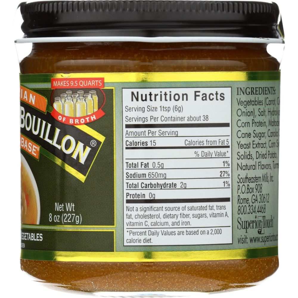 Better Than Bouillon Vegetarian No Chicken Base 8 oz jar for cooking flavor enhancer