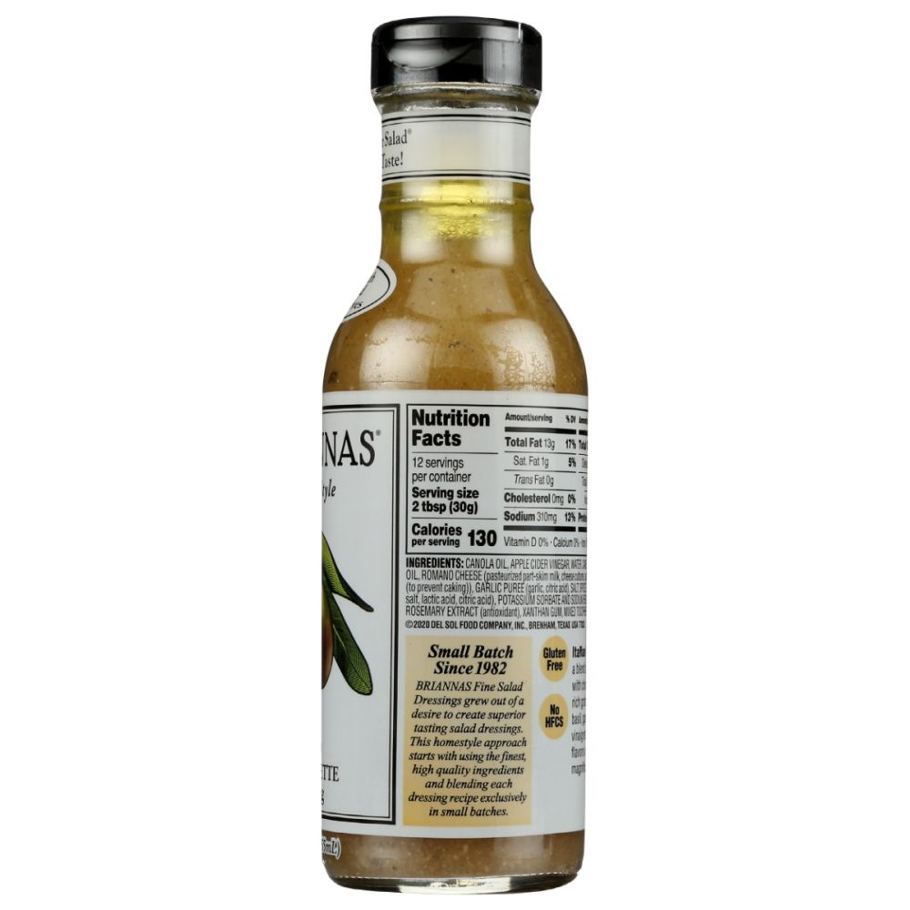 BRIANNAS: Italian Vinaigrette Dressing, 12 oz - SMART GREENS