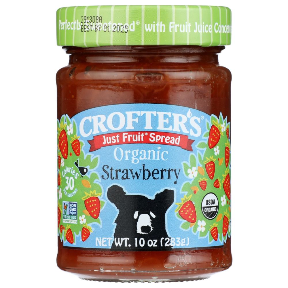 CROFTERS: Just Fruit Spread Strawberry, 10 oz - SMART GREENS