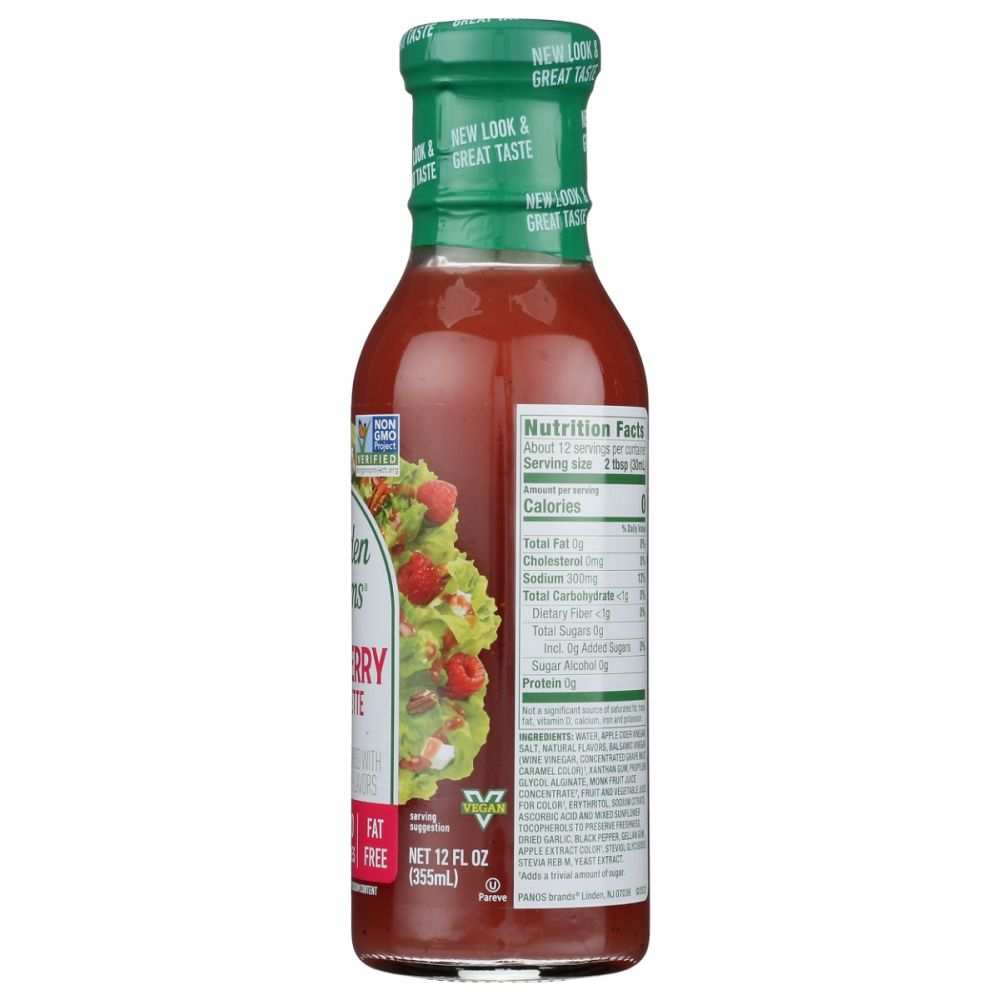 WALDEN FARMS Raspberry Vinaigrette zero calorie dressing bottle 12 oz