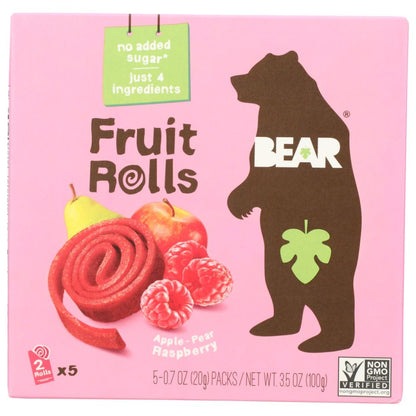 BEAR YOYO: Raspberry Fruit Rolls, 3.5 oz - SMART GREENS