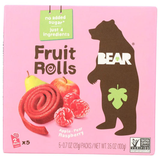 BEAR YOYO: Raspberry Fruit Rolls, 3.5 oz - SMART GREENS