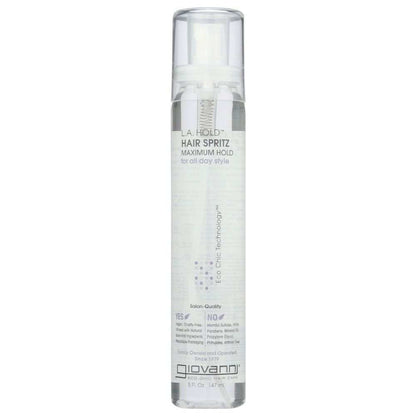 GIOVANNI COSMETICS LA Hold Hair Spritz 5 oz bottle for color-safe styling and strong hold